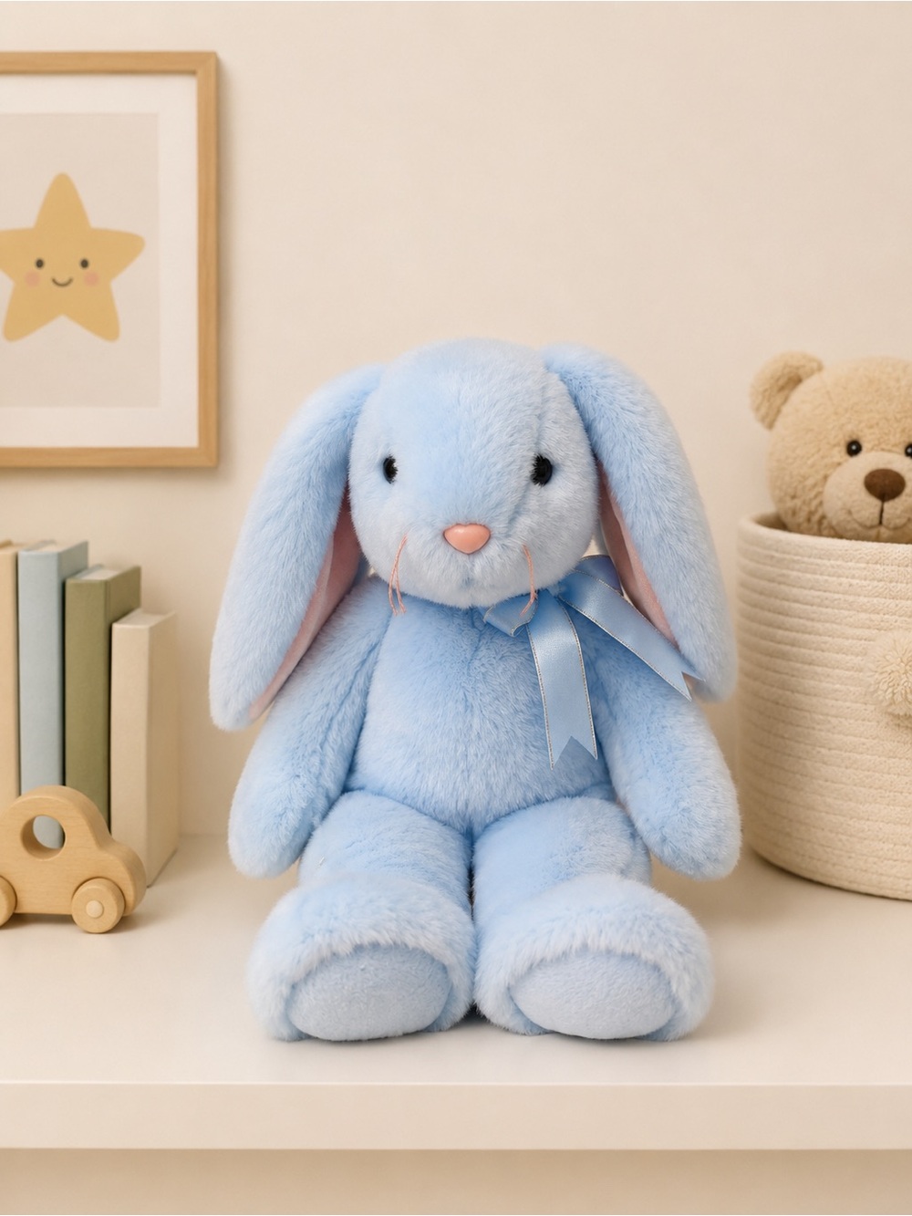 Ty Beanie Buddy FLIPPITY the Blue Bunny Rabbit 14" MWMT Medium Plush Stuffed Toy